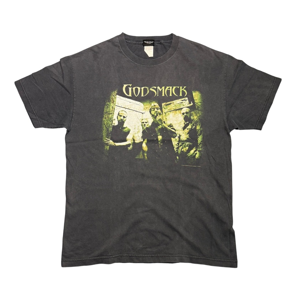 Vintage 2000 Godsmack T-Shirt Giant Tag Faded Black Rock Band Tee Large